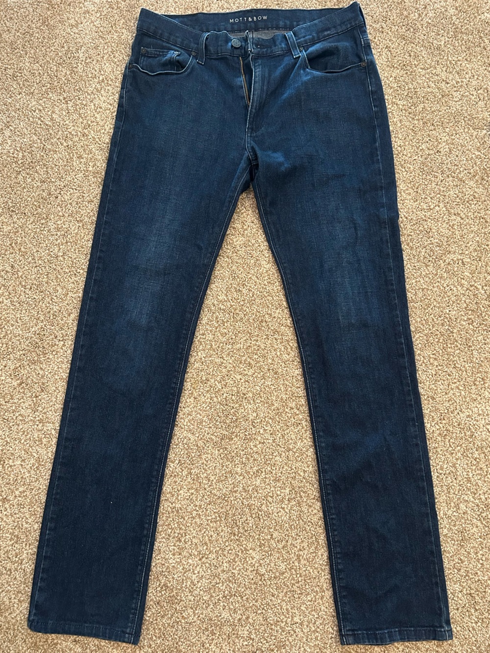 Mott & Bow Slim Jeans for Men — Dark Blue